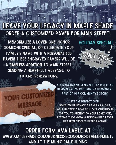 2025 Holiday Paver Flyer