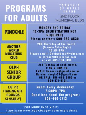 ADULT PROGRAM INFO HANDOUT