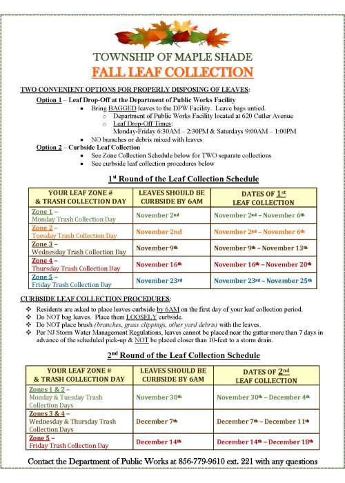 Fall Leaf Collection Flyer - October 2026